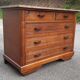 Art deco chest of drawers in oak and marble