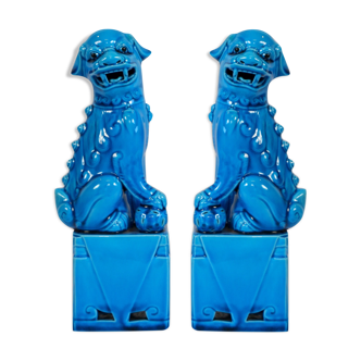 Couple bookends statuettes vintage fo dogs