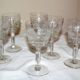 Lot of 6 old port glasses engraved