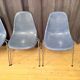Set of four DSS chairs, fiberglass, designed by Charles and Ray Eames, Herm