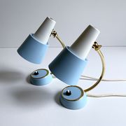 Pair of vintage table or bedside lamps, brass, 50s 60s