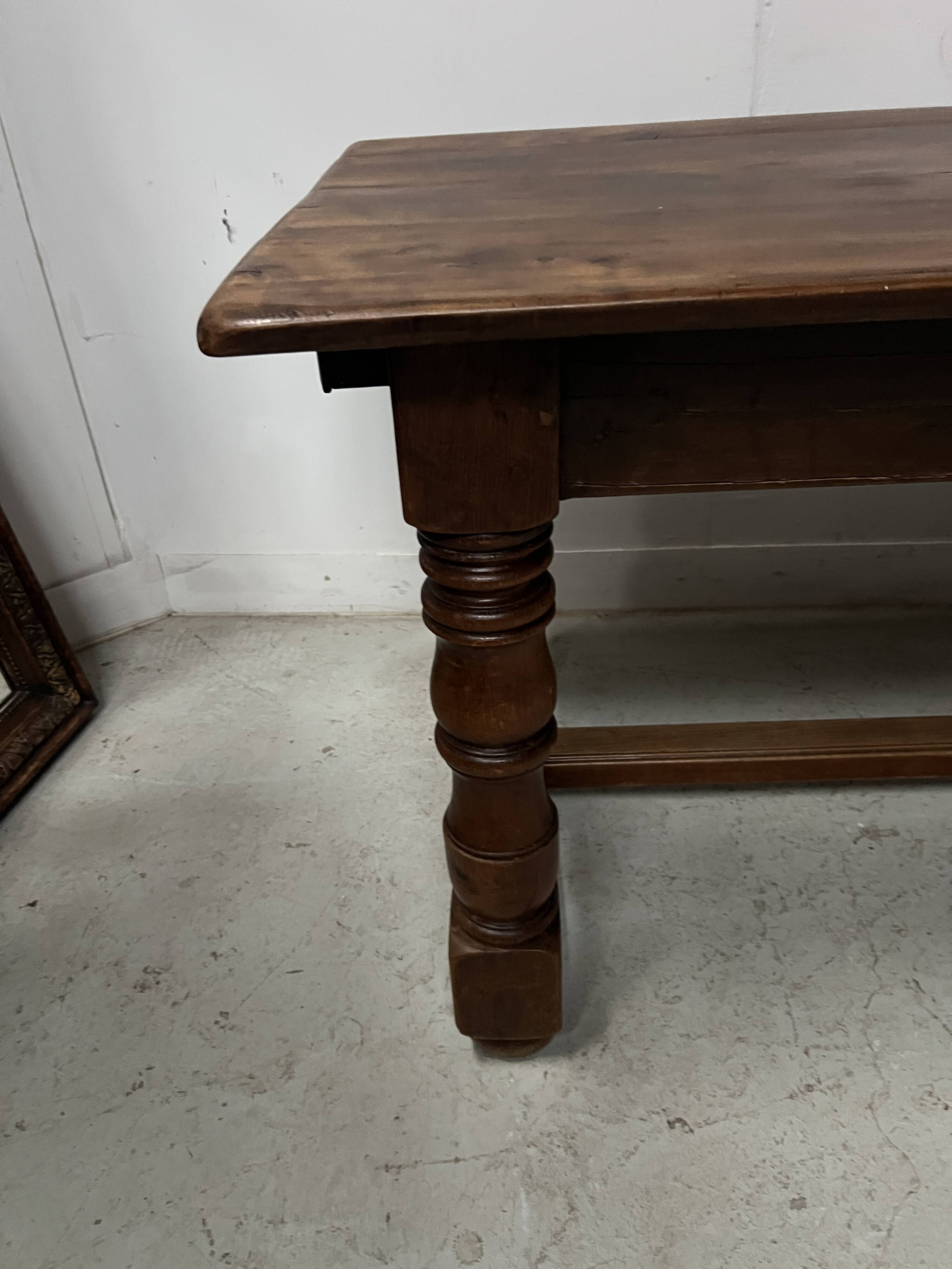 Large 19th Century Farmhouse Table in Solid Beech