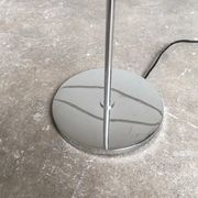 Chrome and glass floor lamp in mid-century German space style by Hustadt Leuchten, 1960s.