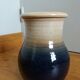 Handcrafted stoneware vase signed Eric Pepin