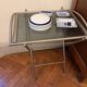Nickel-plated metal dessert trolley