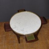 Coffee hot water bottle table in mahogany and brass XX