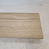 Italian Rectangle Coffee Table in Travertine, 1980s