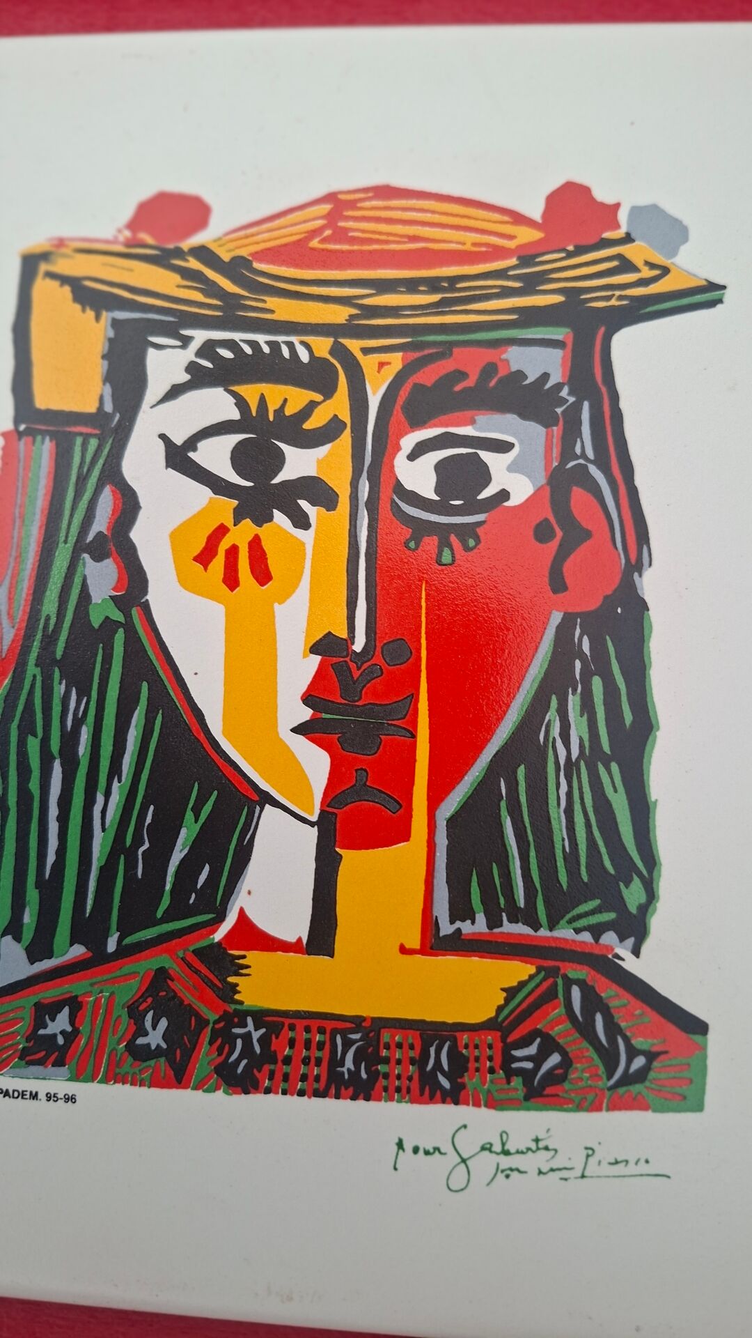 Cubist Table Ceramic Picasso (After)