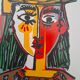 Cubist Table Ceramic Picasso (After)