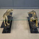Brass and marble jaguar coffee table, 1970s