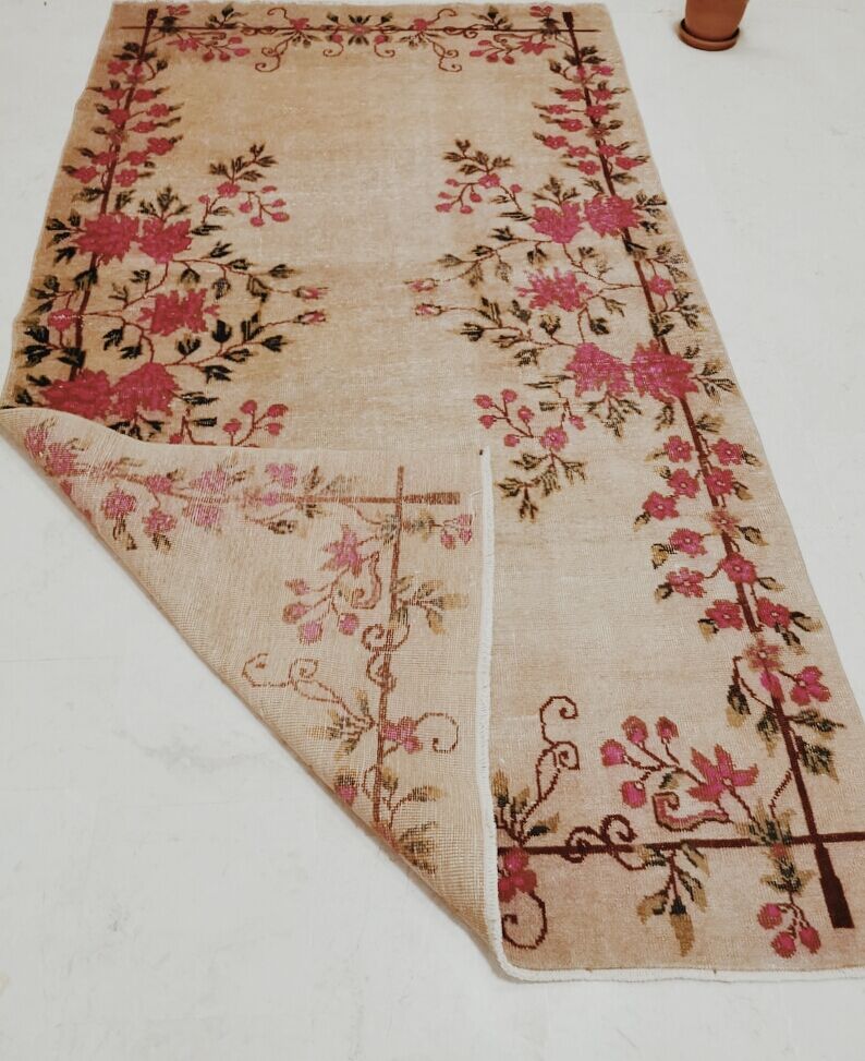 Anatolian carpets ancient artisanal floral 250x142cm