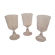 Set de 3 verres en cristal taillé feuillages