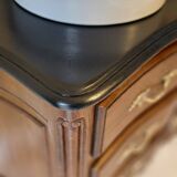 Solid oak vanity unit in Louis XV style