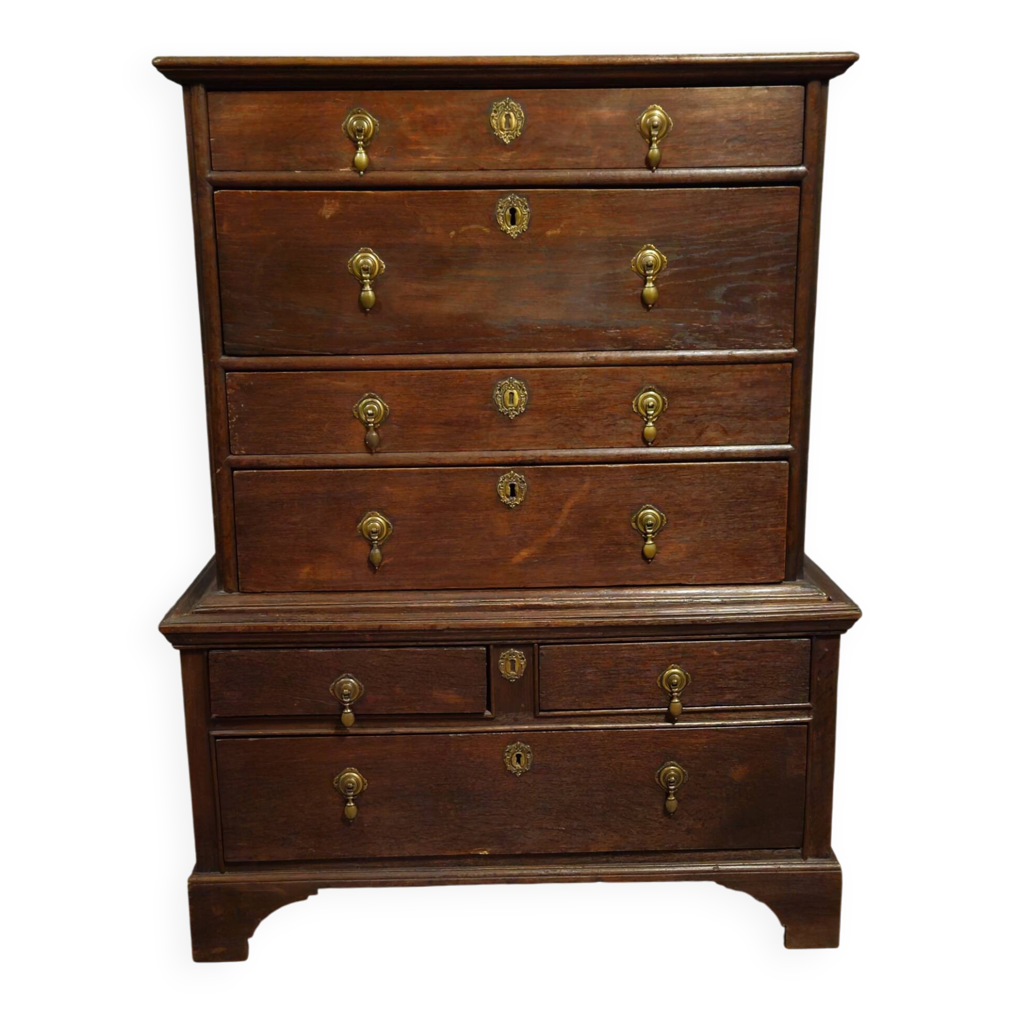 Cabinet - Commode  / chiffonnier ancien en bois massif, XIXᵉ siècle
