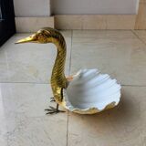 Bol en laiton et coquillage