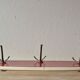 Vintage coat rack in red Formica - triple hook