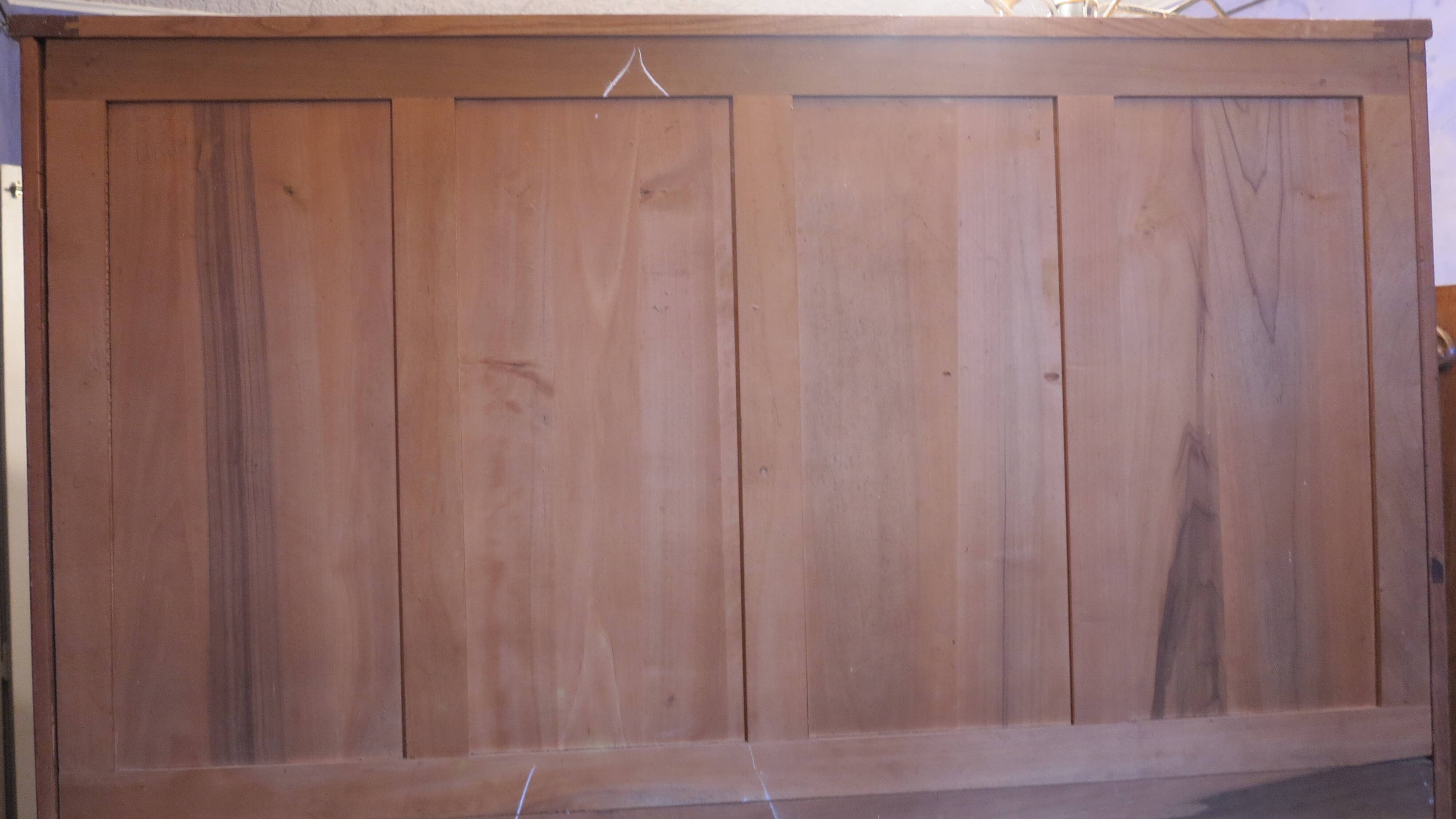 1930s three-door light oak wardrobe