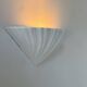 Vintage porcelain shell wall lamp, France 1970