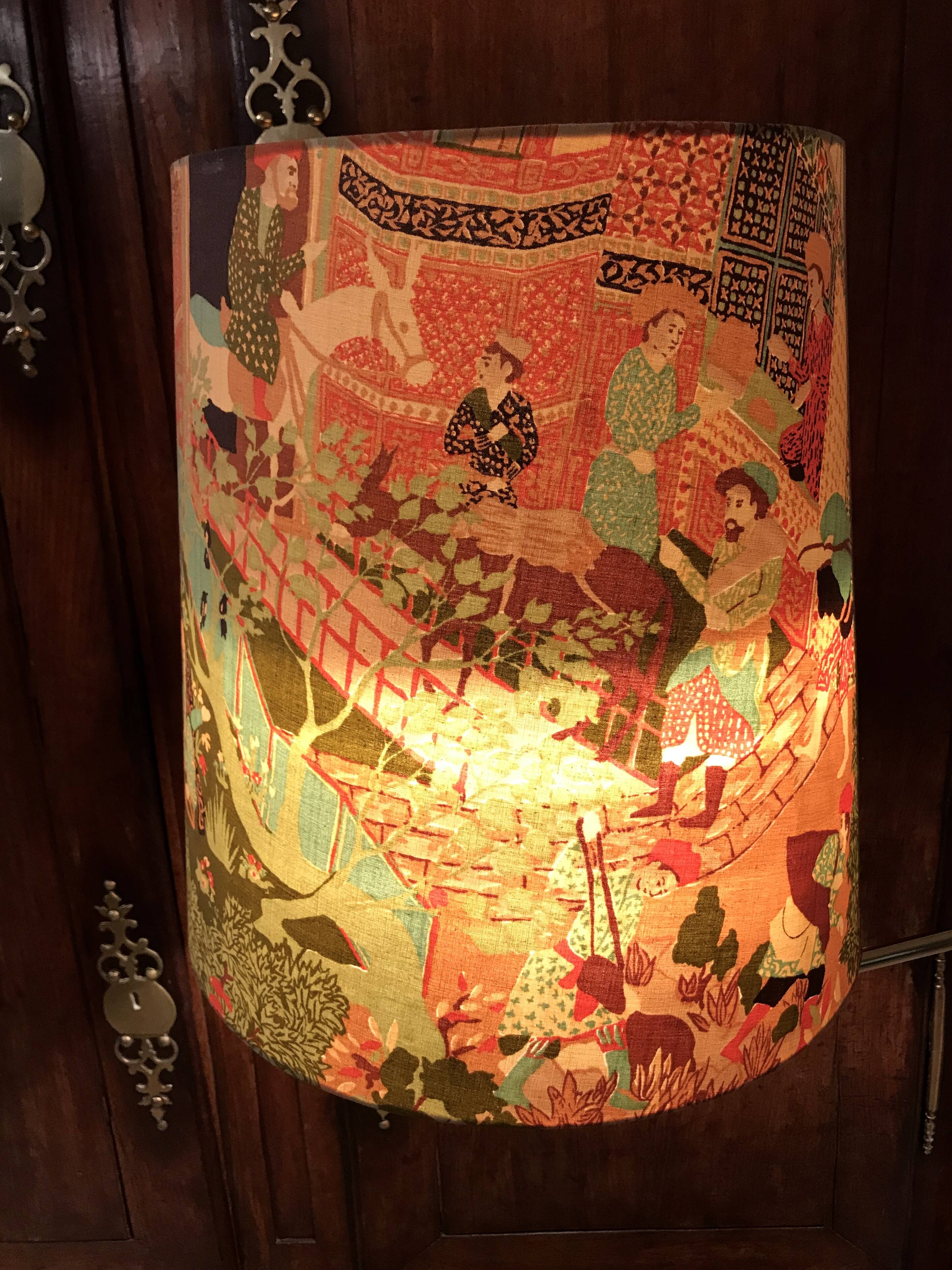 Vintage lampshade persian tales and garden paradise
