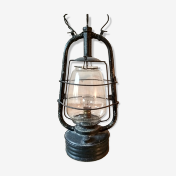 Old electrified oil storm lamp