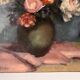 Nature morte à l'huile sur toile "le bouquet de roses" 1930, tableau ancien