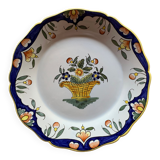 Magnificent old plate in Vieux Rouen signed
