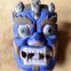 Ancient Balinese mask in polychrome carved wood – protective figure of the t