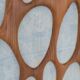 Wall light in cherry wood and rice paper, prod. Steelline 1980