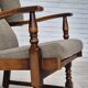 1960s, Scandinavian design, reupholstered high-back armchair, furniture wool, oak wood.