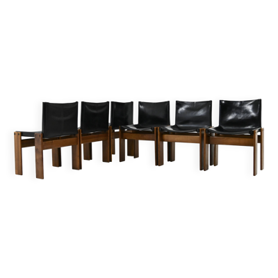 Set de 6 Chaises de salle à manger Monk par Afra & Tobia Scarpa pour Molten