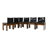 Set of 6 Monk Dining Chairs by Afra & Tobia Scarpa for Molten
