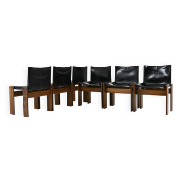 Set of 6 Monk Dining Chairs by Afra & Tobia Scarpa for Molten