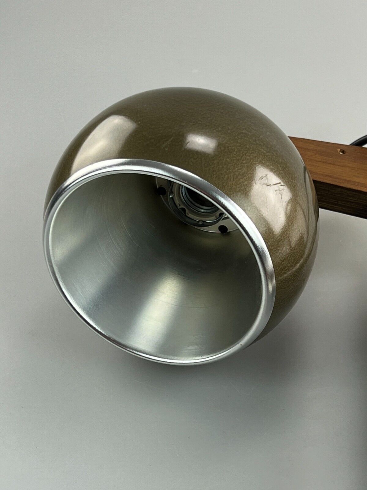 60s 70s lamp fixture wall sconce temde lighten teak space age design