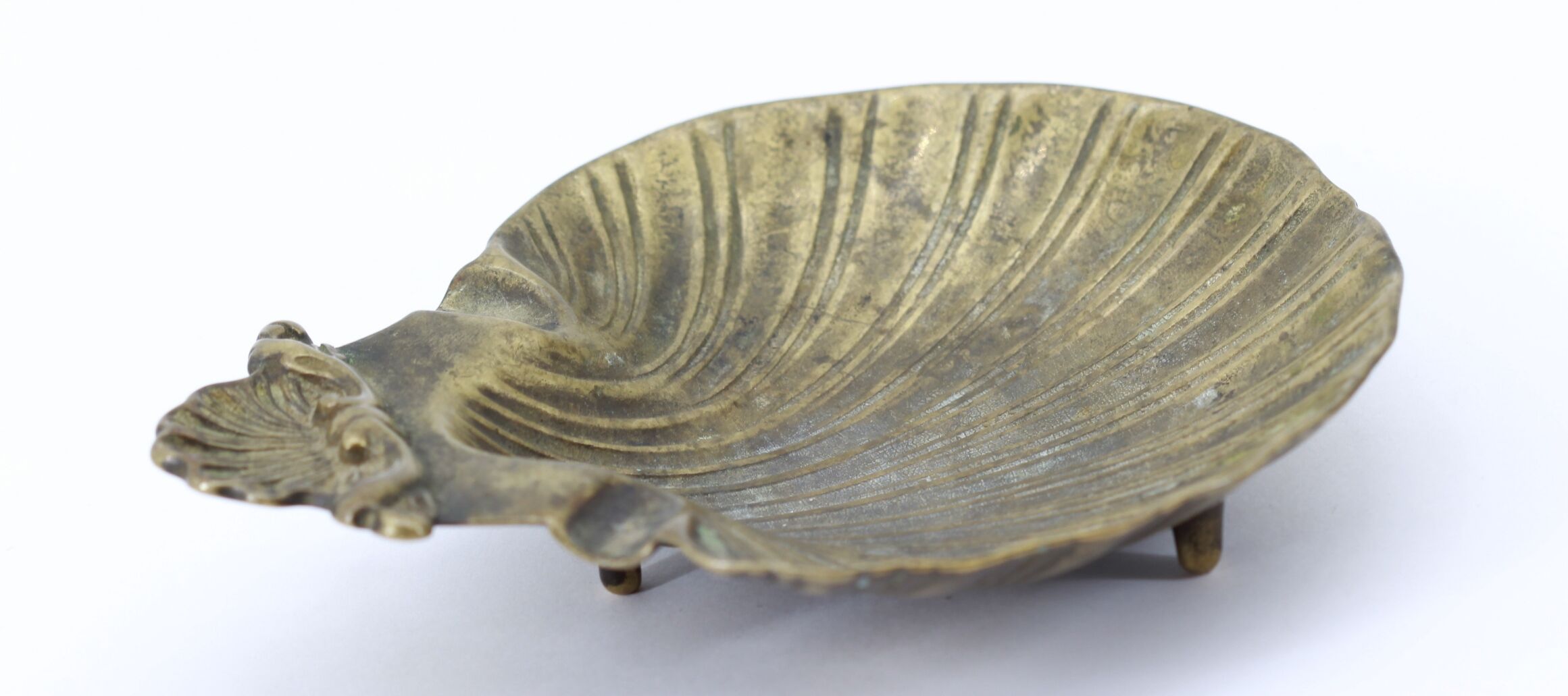 Old brass soap holder