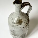 Large enamelled stoneware jug signed Albert Breton, FR Vézelay.