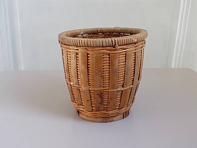 Small rattan plant pot
