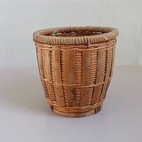 Small rattan plant pot