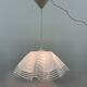Mid-century minimalist folded glass hanging lamp, 1980’s