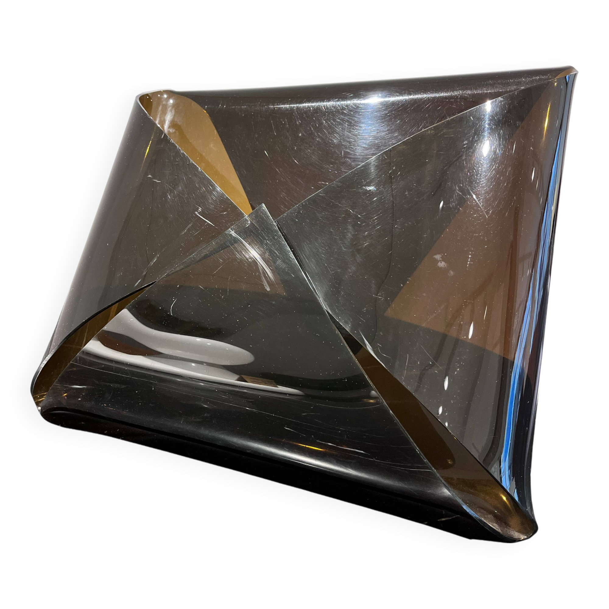 Plexiglass magazine rack, circa 1970