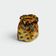 Trompe-l'Œil Ceramic Vase in the Shape of a Knotted Bag with Floral Decoration. Work
