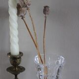 Vase sur pied verre ciselé vintage
