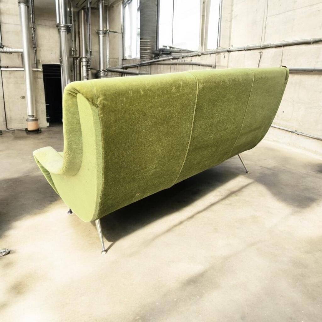 Moss green vintage sofa / bench / couch