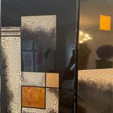 Lacquer screen year 70 geometric art-Deco patterns