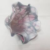 Vintage Murano glass paste vase in handkerchief shape
