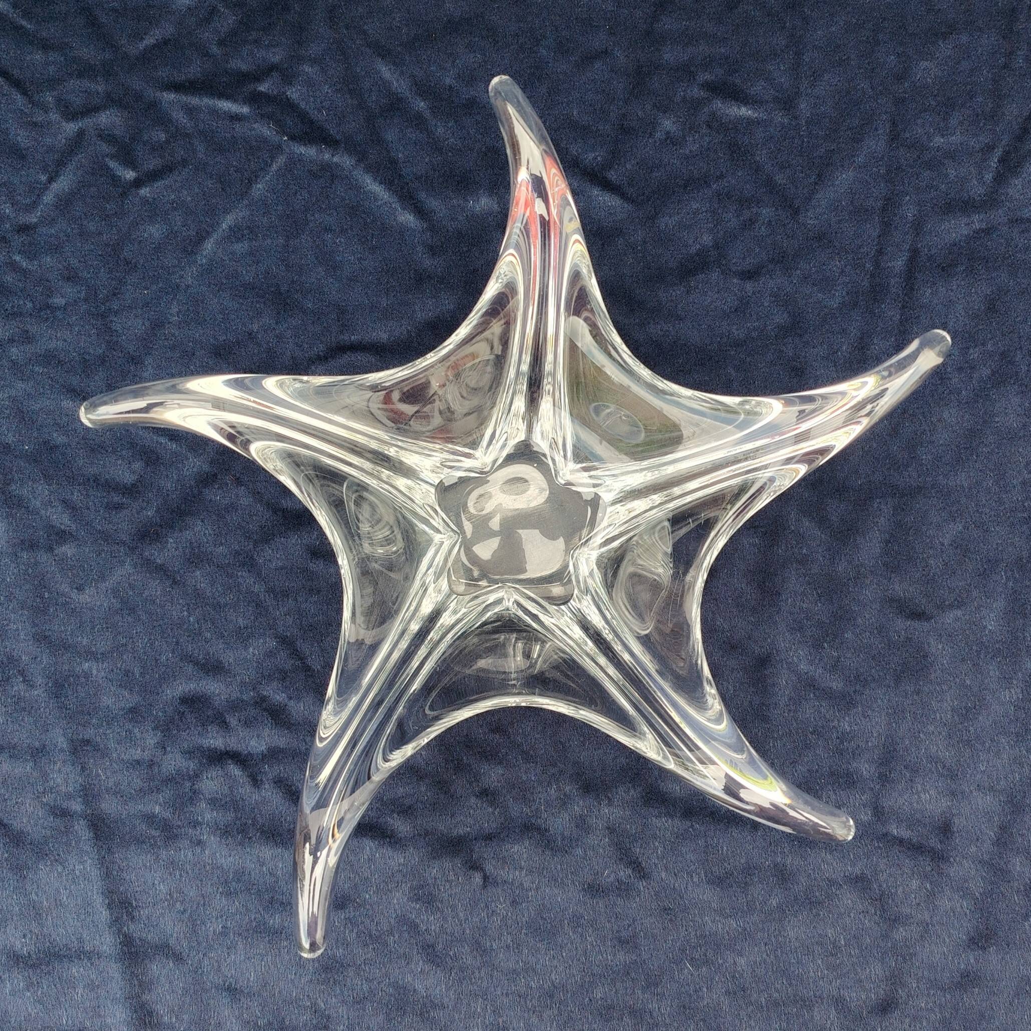 Daum France crystal star emptying cup