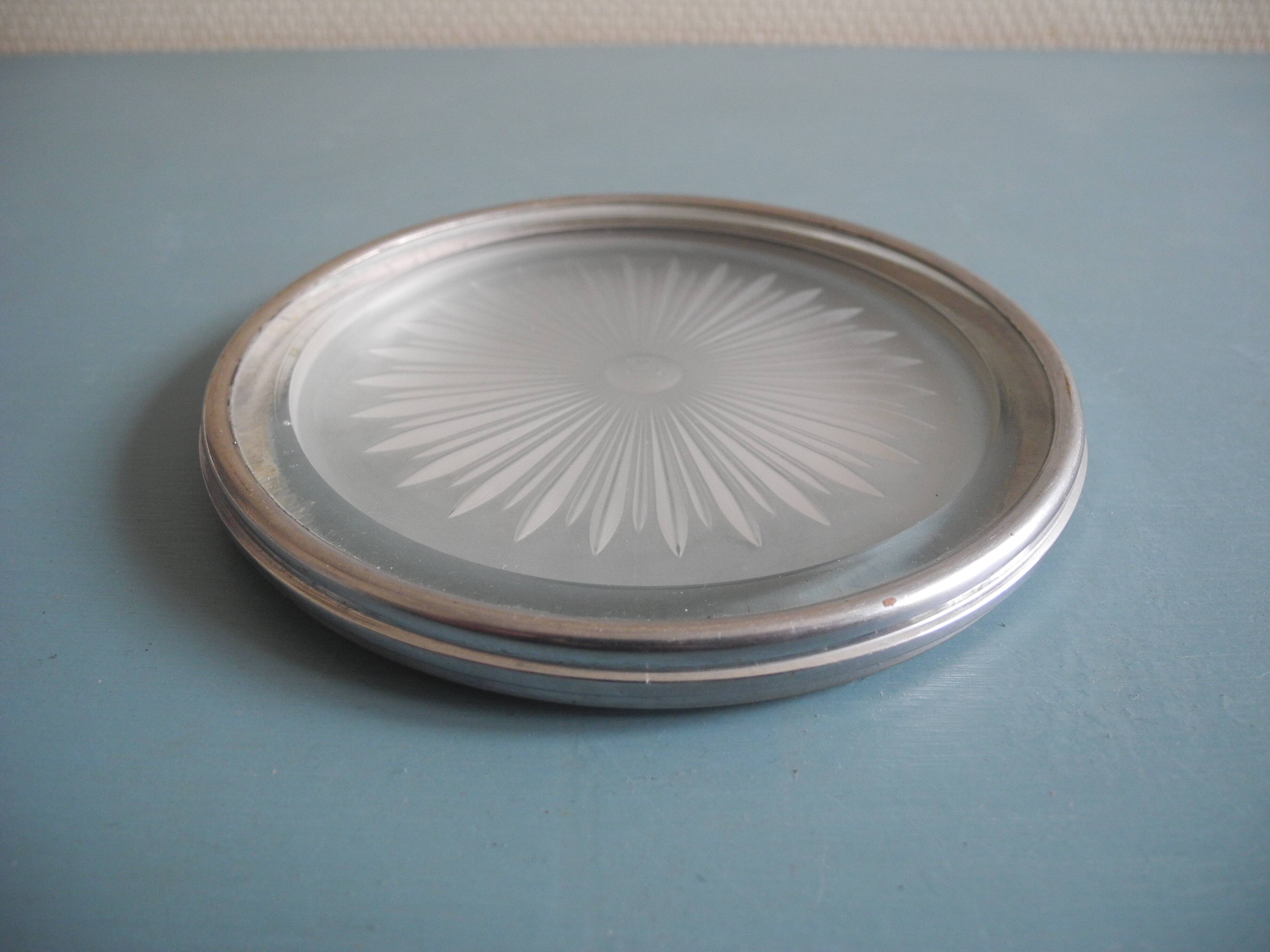 vintage bottle coaster Maure-Vieil glassware