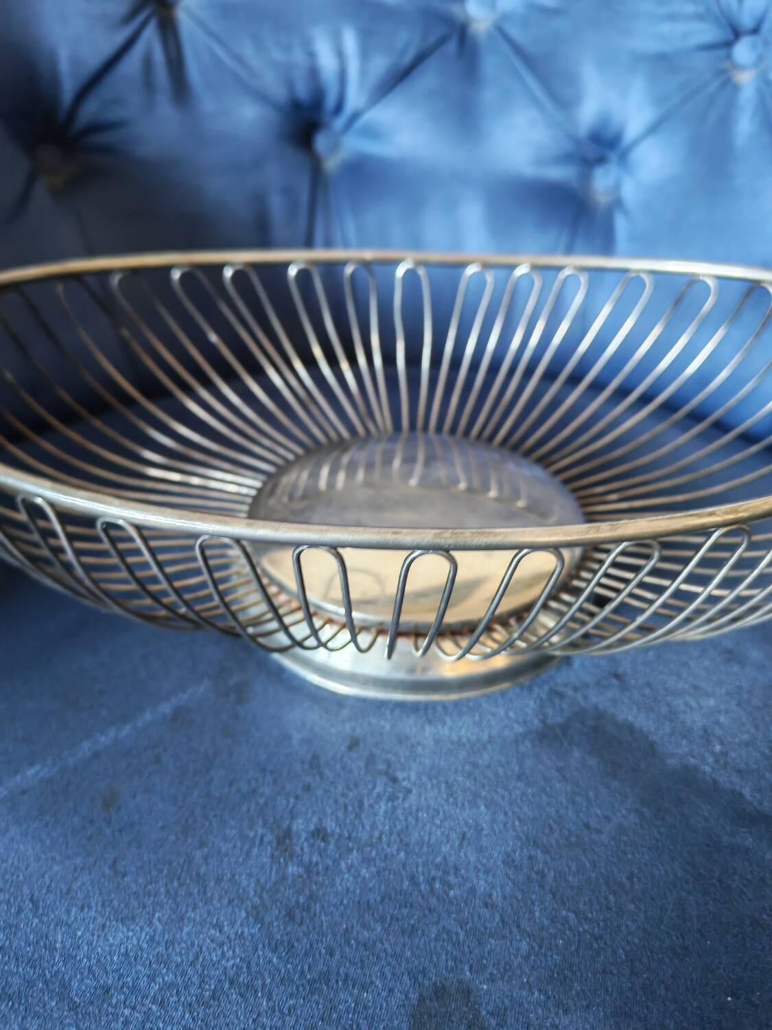 Silver-plated metal basket