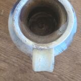 Old bulbous jug pottery vase glazed grey-blue stoneware vintage