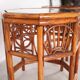 Ensemble de 3 tables basses en rotin