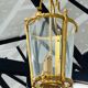Louis XV style lantern suspension in gilded bronze and glass